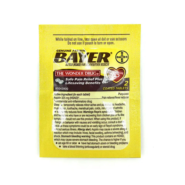Bayer Aspirin 325mg (2-Tablet Pouch) Delivery in Los Angeles