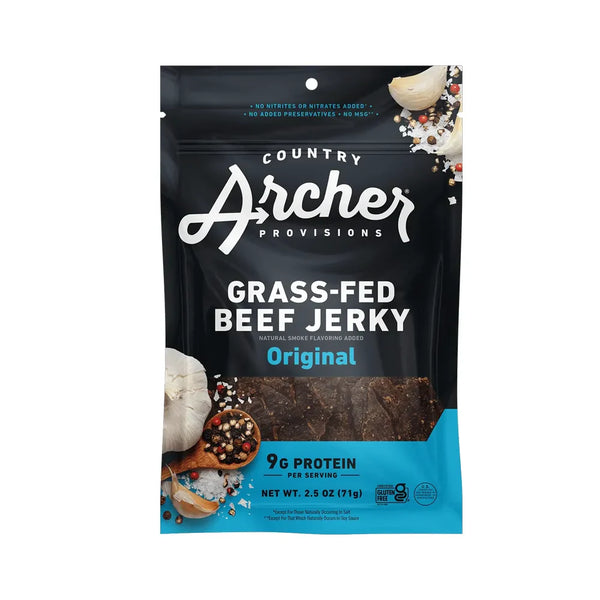 Country Archer grass fed beef jerky original