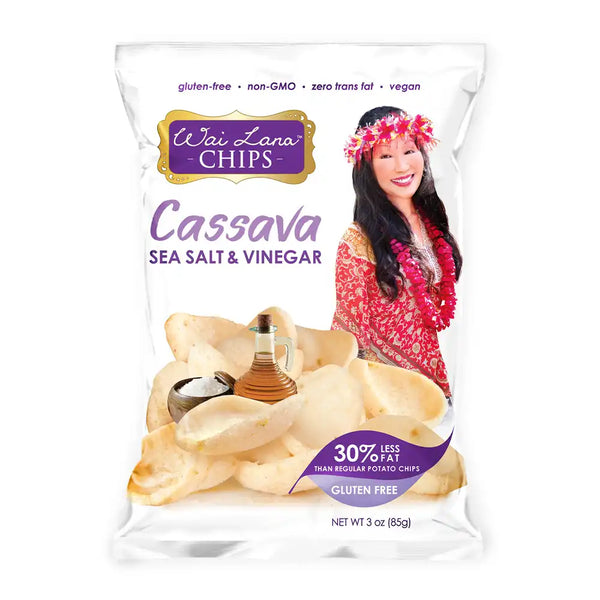 Wai-Lana Non-GMO Gluten Free Chips cassava sea salt & vinegar