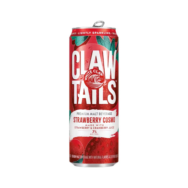 Can of White Claw Strawberry Cosmo on a white background